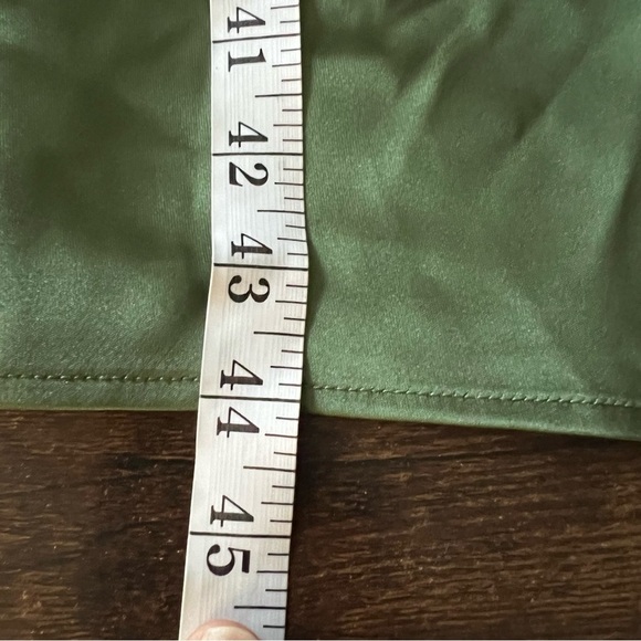 Billy J Monte Satin Slip Midi Dress - Olive Size 4 NWT Bridesmaid Weddin… - Picture 15 of 16